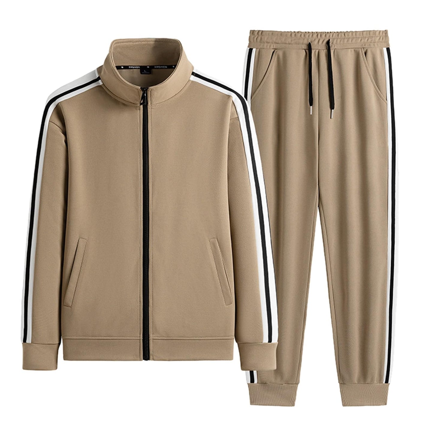 Men's Winter Tracksuit Set  Cozy Fleece-Lined Winter Tracksuit  Thermal Tracksuit for Cold Weather