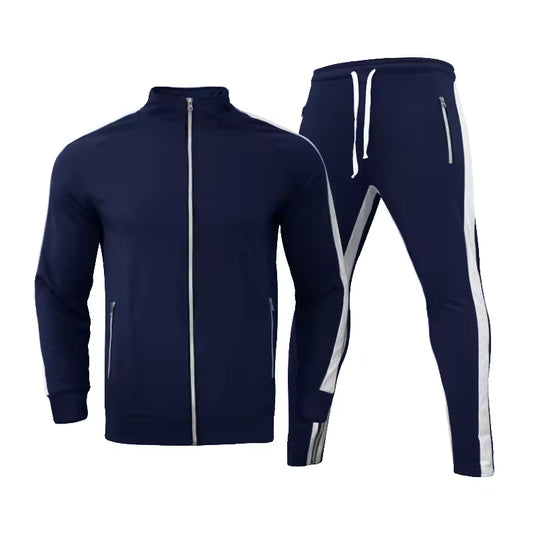 Men's Winter Tracksuit Set  Cozy Fleece-Lined Winter Tracksuit  Thermal Tracksuit for Cold Weather